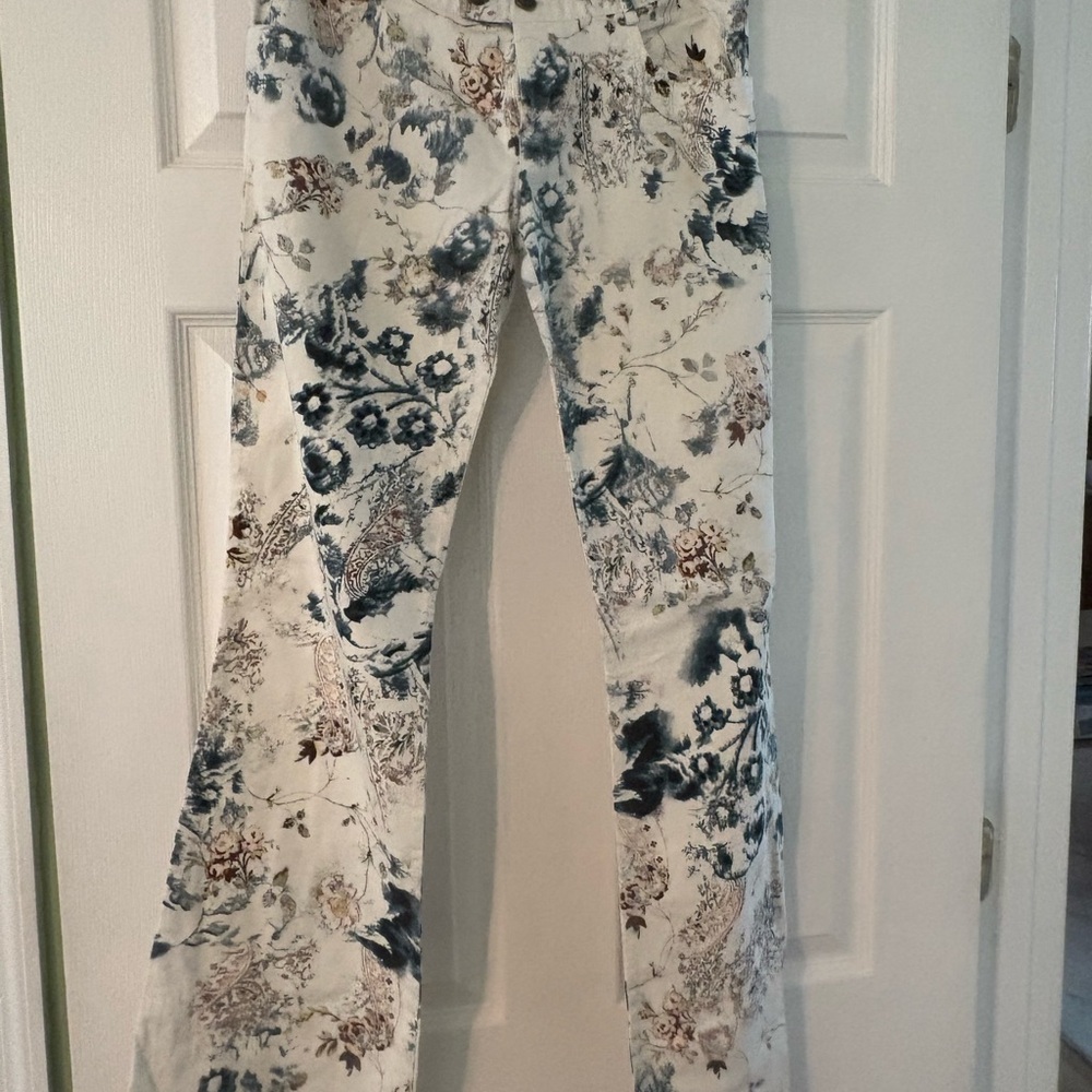 Floral Print Flared Pants